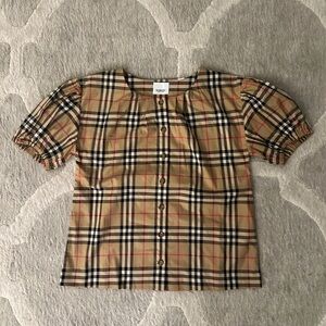 Burberry Girl's Sheryl Check-Print Blouse